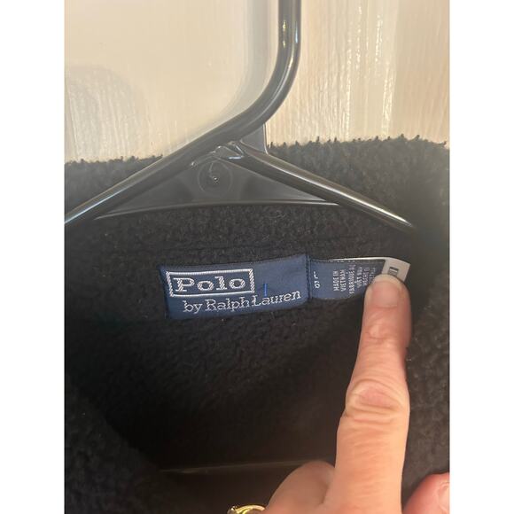 Polo by Ralph Lauren Vintage Curly Fleece Snap Jacket Size Large - Picture 2 of 4